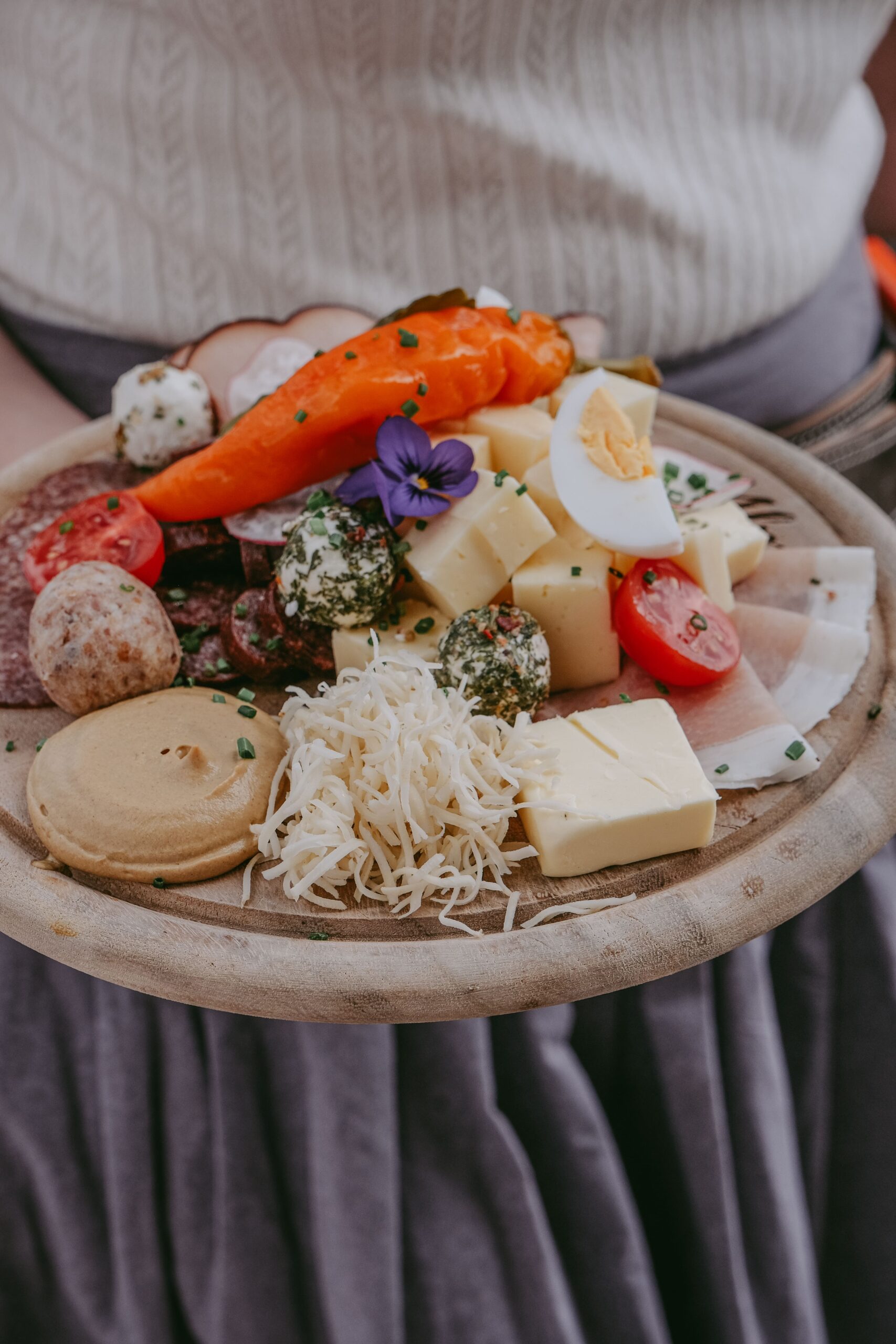 ein Brotzeitbrett auf der Seidlalm.