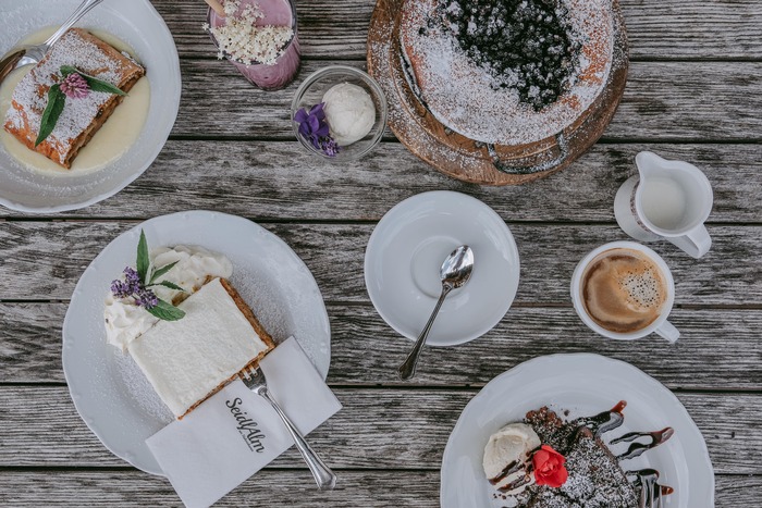 Blick von oben auf Deserts von der Seidlalm.